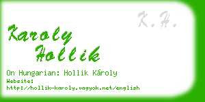 karoly hollik business card